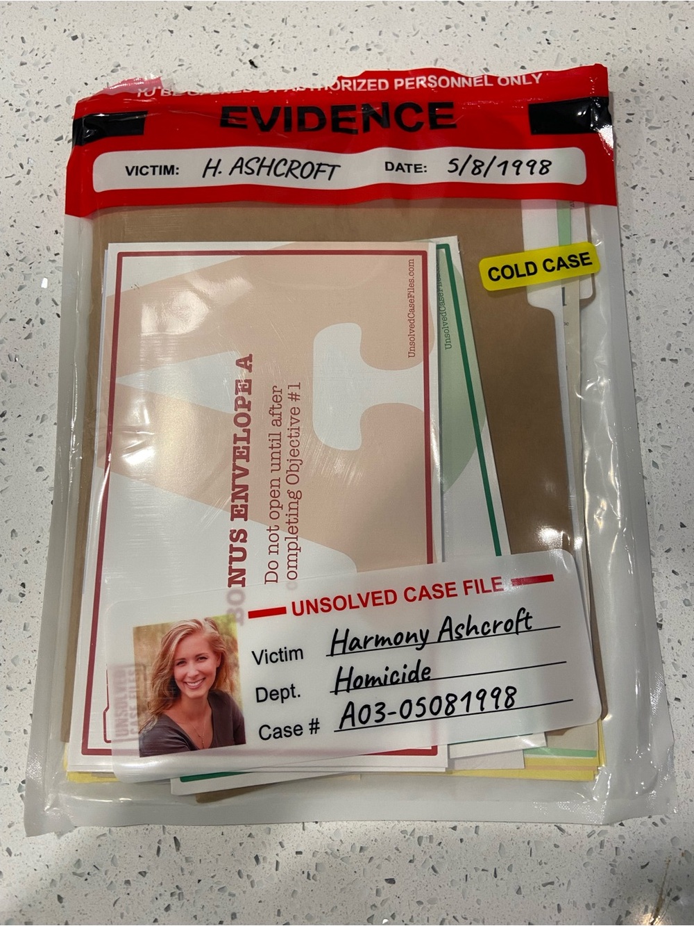 Unsolved case file game - Harmony Ashcroft